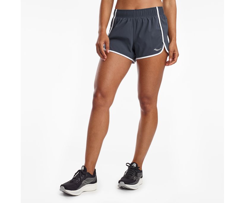 Saucony Outpace 3" Women's Shorts Blue | AU 311NWYB